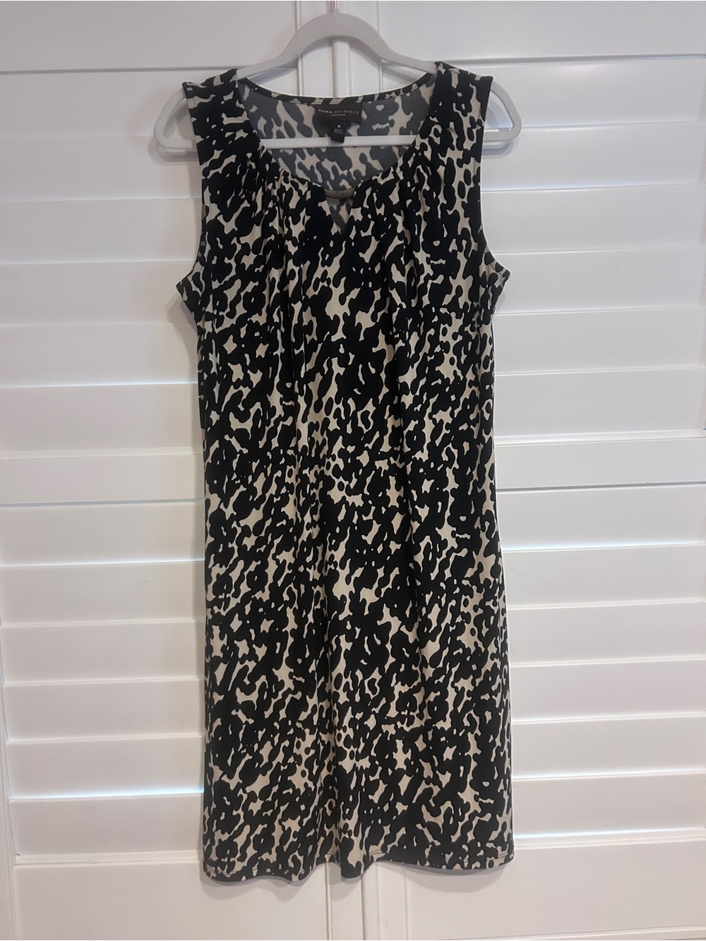 Dana Buchanan Sleeveless Knit Leopard Print Dress Tan Multi Size Medium